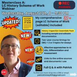 Masterclass A. LC History Scheme of Work